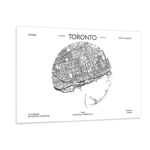 Glass picture - Anatomy of Toronto - 120x80 cm