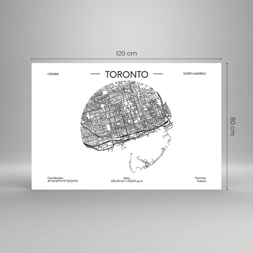 Glass picture - Anatomy of Toronto - 120x80 cm