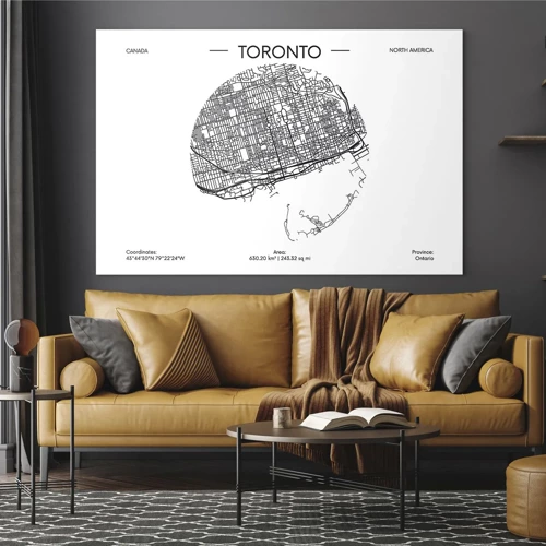 Glass picture - Anatomy of Toronto - 120x80 cm