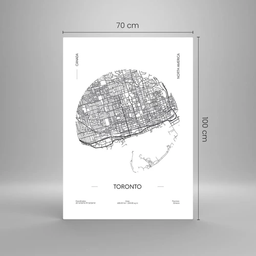 Glass picture - Anatomy of Toronto - 70x100 cm