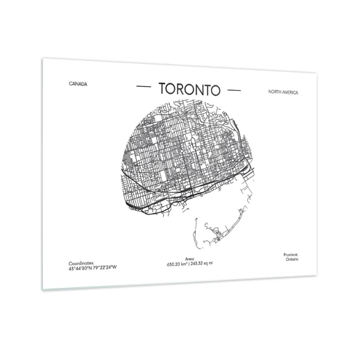 Glass picture - Anatomy of Toronto - 70x50 cm