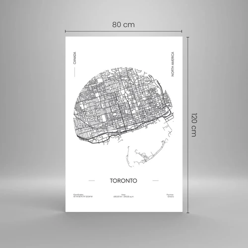 Glass picture - Anatomy of Toronto - 80x120 cm