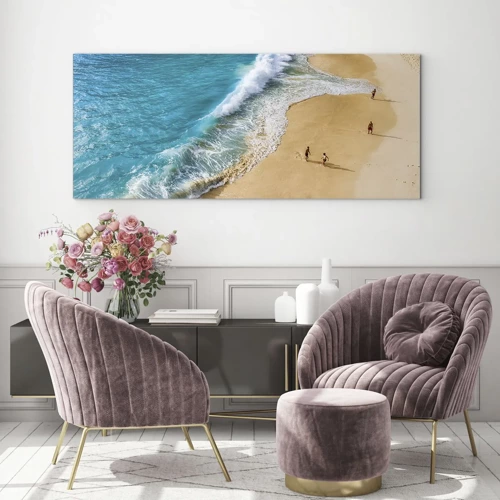 Glass picture - And Next the Sun, Beach… - 100x40 cm