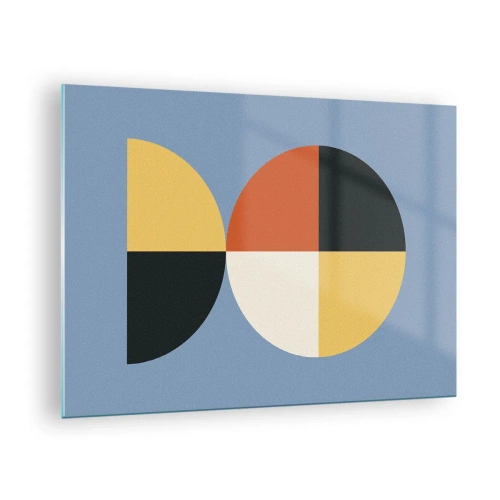 Glass picture Arttor 70x50 cm - Look and Count - Abstraction, Graphics, Modern Art, Geometric Pattern, Modern Art., For living-room, For bedroom, White, Black, Horizontal, Glass, GAA70x50-4771