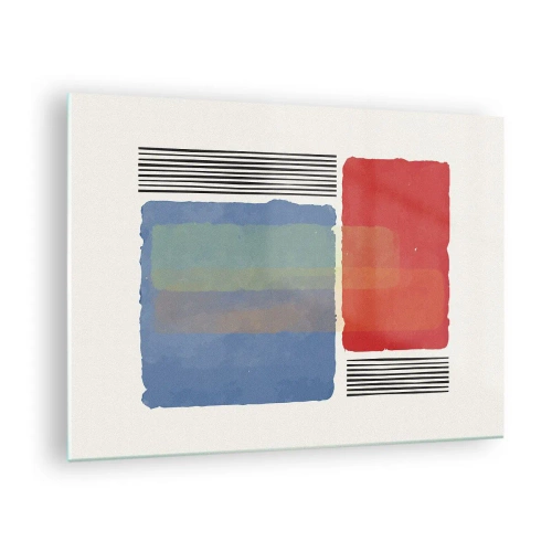 Glass picture Arttor 70x50 cm - Spirit and Letter of Geometry - Abstraction, Art, Modern Art., Minimalism, Artistic Art, For living-room, For bedroom, White, Black, Horizontal, Glass, GAA70x50-4809