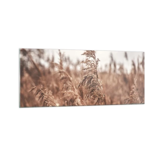 Glass picture - Autumn Has Arrived in the Fields - 100x40 cm