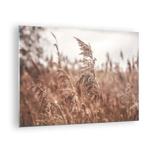 Glass picture - Autumn Has Arrived in the Fields - 70x50 cm