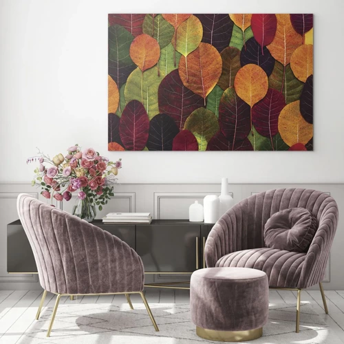 Glass picture - Autumn Mosaics - 120x80 cm