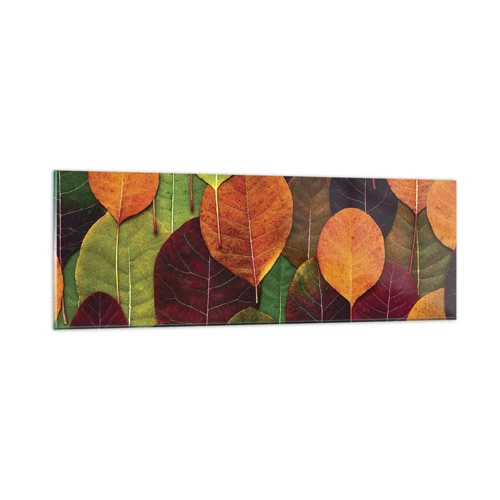 Glass picture - Autumn Mosaics - 90x30 cm