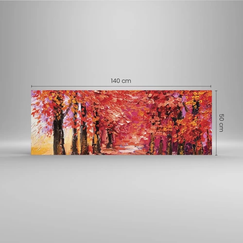 Glass picture - Autumnal Impression - 140x50 cm