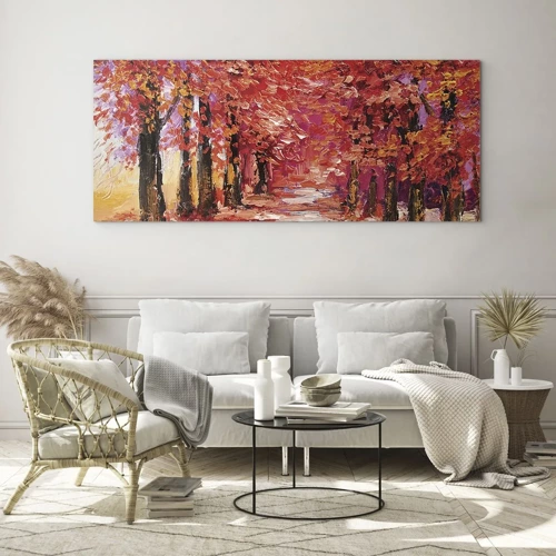 Glass picture - Autumnal Impression - 160x50 cm