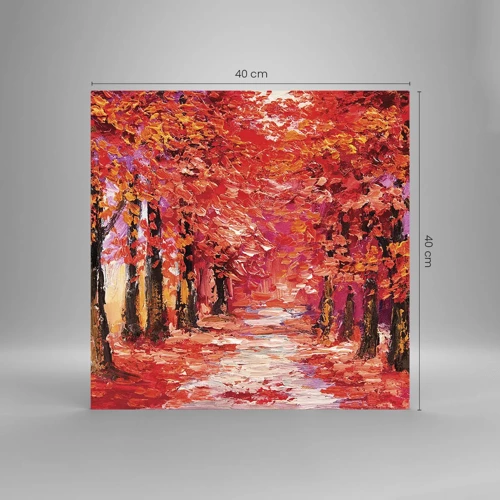 Glass picture - Autumnal Impression - 40x40 cm