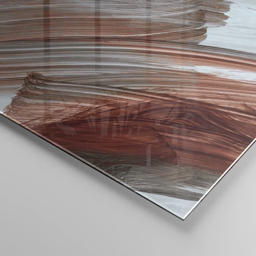Glass picture - Autumnal and Windy Abstract - 140x50 cm