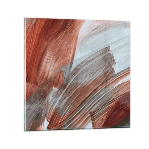 Glass picture - Autumnal and Windy Abstract - 70x70 cm