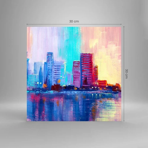 Glass picture - Bathed in Colours - 30x30 cm