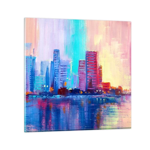 Glass picture - Bathed in Colours - 40x40 cm