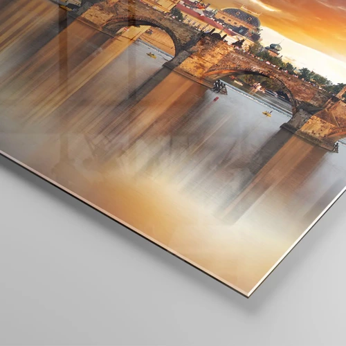Glass picture - Beautiful Prague - 120x50 cm