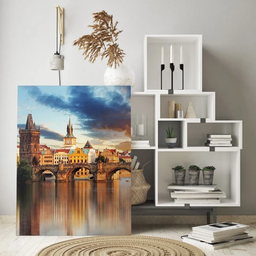 Glass picture - Beautiful Prague - 50x70 cm