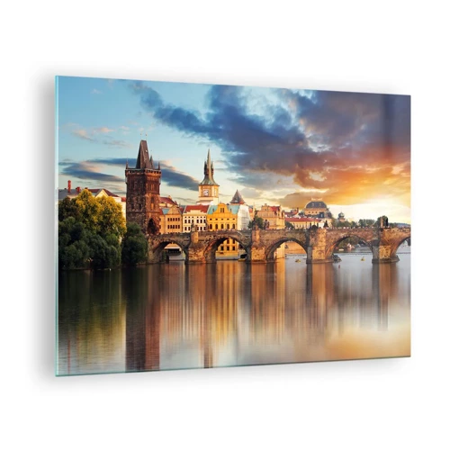 Glass picture - Beautiful Prague - 70x50 cm