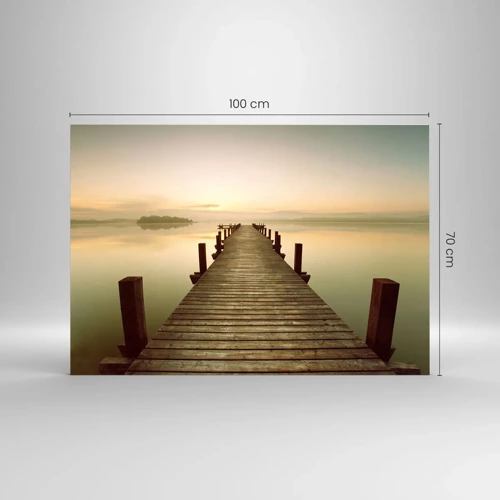Glass picture - Before Dawn, Dawn, Light - 100x70 cm