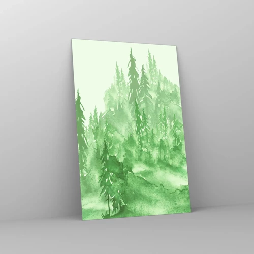 Glass picture - Behind a Green Fog - 80x120 cm
