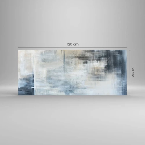 Glass picture - Behind the Curtain of Blue - 120x50 cm