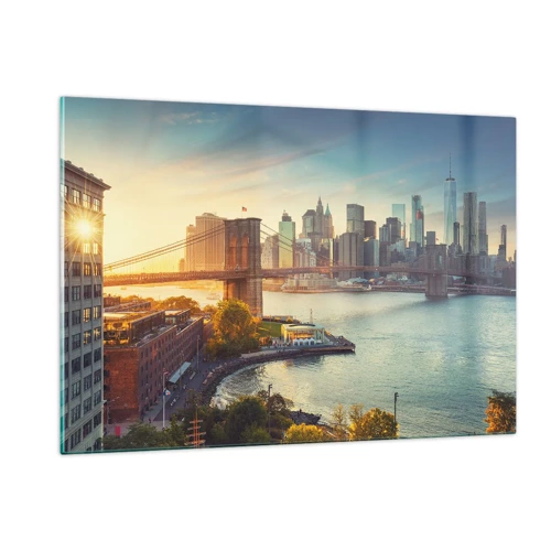 Glass picture - Big City Dawn - 120x80 cm