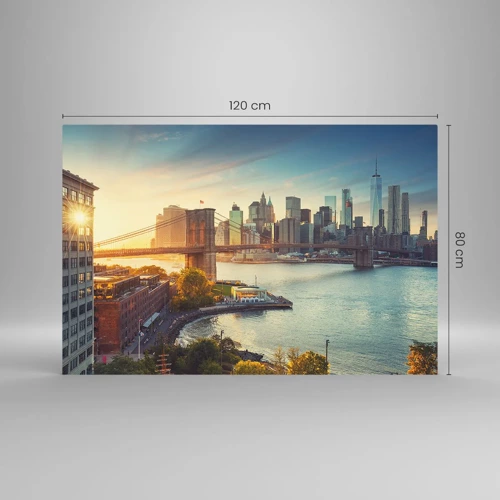 Glass picture - Big City Dawn - 120x80 cm