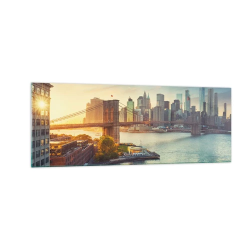 Glass picture - Big City Dawn - 140x50 cm