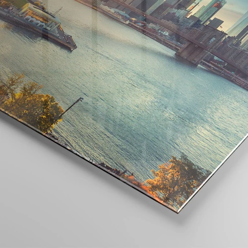 Glass picture - Big City Dawn - 30x30 cm