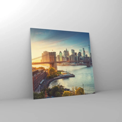 Glass picture - Big City Dawn - 60x60 cm