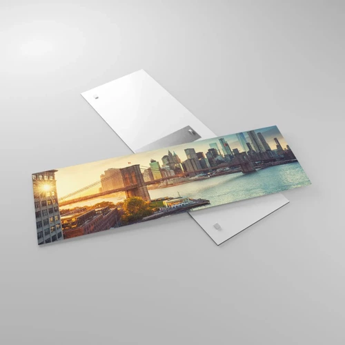 Glass picture - Big City Dawn - 90x30 cm