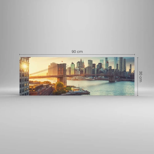 Glass picture - Big City Dawn - 90x30 cm