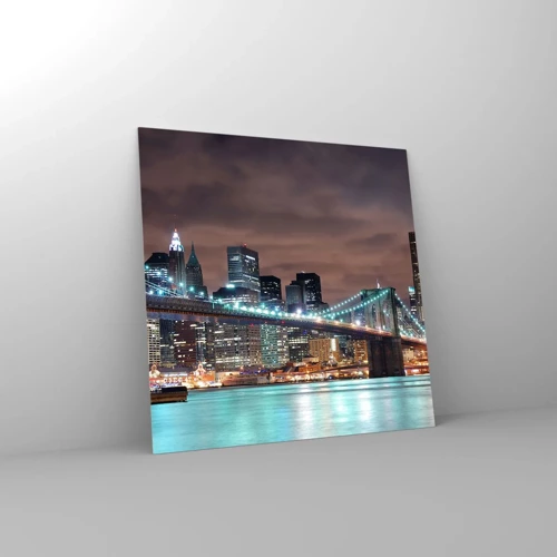 Glass picture - Big City Lights - 30x30 cm