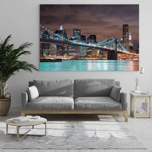 Glass picture - Big City Lights - 70x50 cm