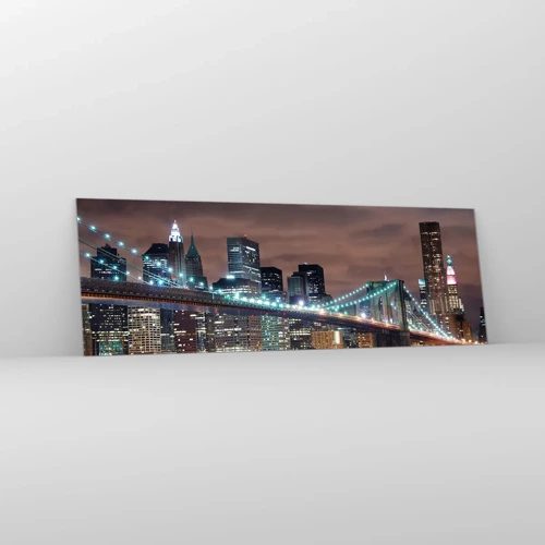 Glass picture - Big City Lights - 90x30 cm