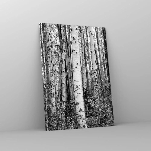 Glass picture - Birch Colonnade - 50x70 cm