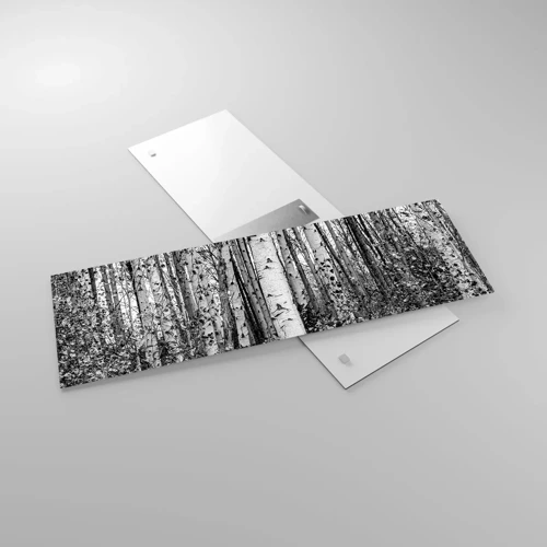 Glass picture - Birch Colonnade - 90x30 cm