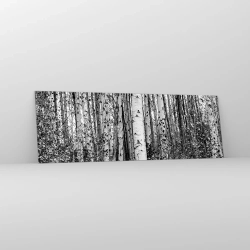 Glass picture - Birch Colonnade - 90x30 cm