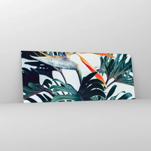 Glass picture - Birdy Bush - 100x40 cm