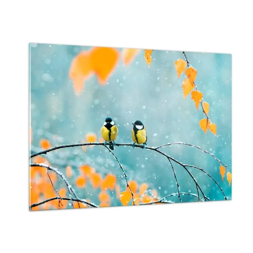 Glass picture - Birdy Gossip - 100x70 cm