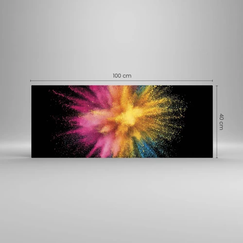 Glass picture - Birth of Colours - 100x40 cm