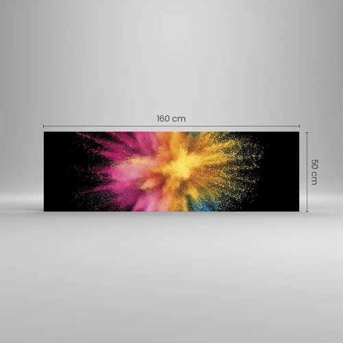 Glass picture - Birth of Colours - 160x50 cm