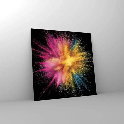 Glass picture - Birth of Colours - 40x40 cm