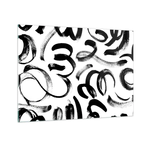 Glass picture - Black on White - 70x50 cm