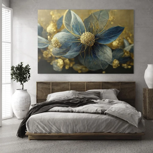 Glass picture - Blossoming in Gold - 100x70 cm