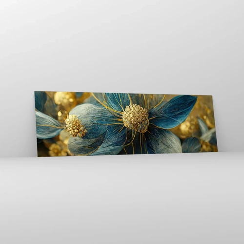 Glass picture - Blossoming in Gold - 160x50 cm