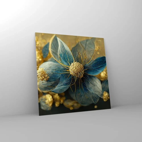 Glass picture - Blossoming in Gold - 50x50 cm