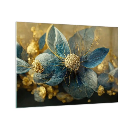 Glass picture - Blossoming in Gold - 70x50 cm