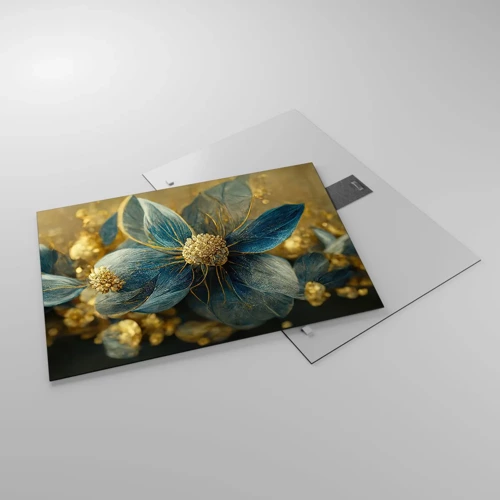 Glass picture - Blossoming in Gold - 70x50 cm